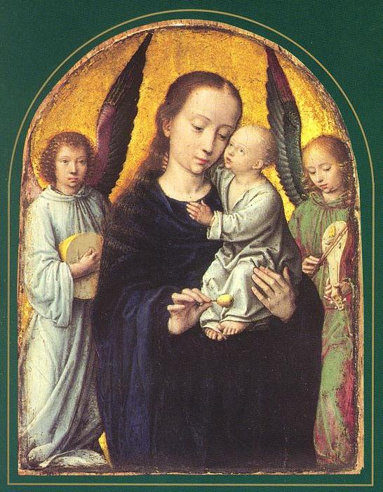 DAVID, Gerard Mary and Child with two Angels Making Music dsf